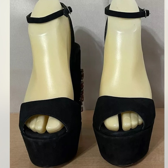 AUTHENTIC Philipp Plein black crystal embellished platform - Picture 3 of 12